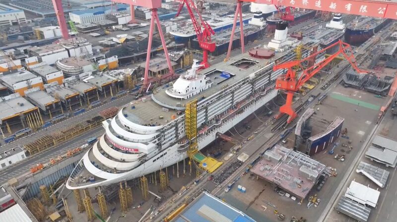 Chinese Mainland Assembles Its Second Domestic Cruise Ship, Adora Flora City 🚢✨ Chinese_Mainland_Assembles_Its_Second_Domestic_Cruise_Ship__Adora_Flora_City___ video poster
