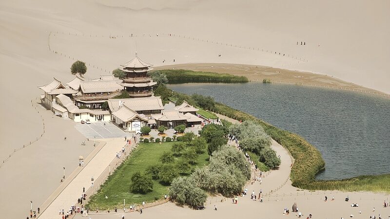 Discover the Enchanting Crescent Lake in NW China ๐ต๐ง Discover_the_Enchanting_Crescent_Lake_in_NW_China___ video poster