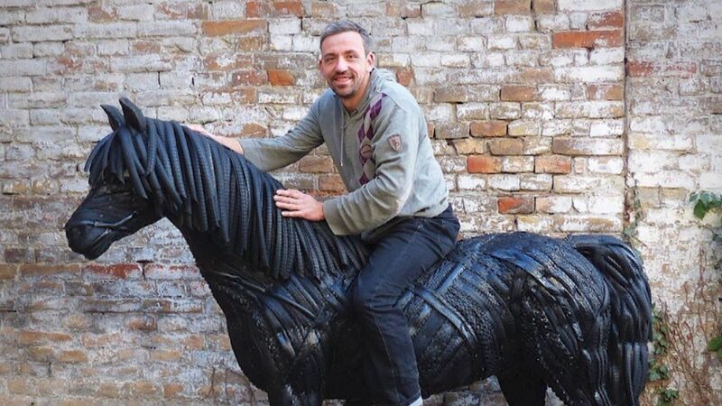 Hungarian Artist Transforms Old Tires into Sculptures to Spotlight Recycling Hungarian_Artist_Transforms_Old_Tires_into_Sculptures_to_Spotlight_Recycling video poster