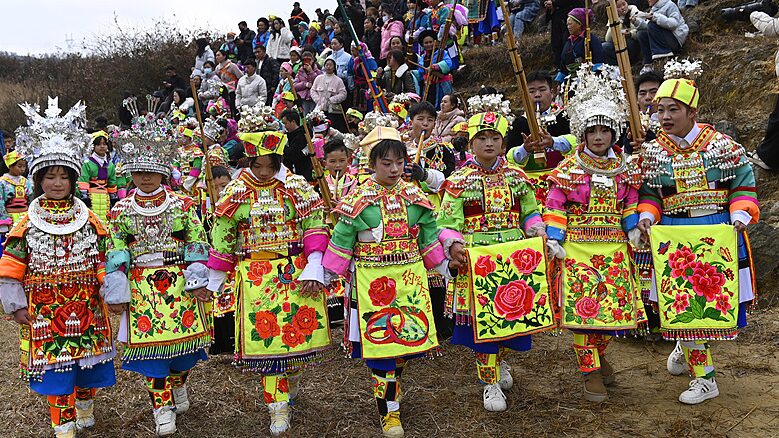 Miao_Community_Celebrates_Chinese_New_Year_with_Vibrant_Traditions_in_Guizhou