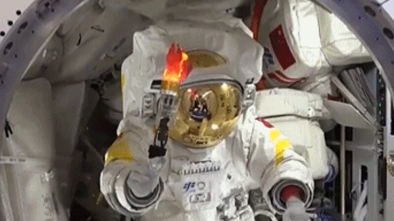 Space_Olympics__Shenzhou_18_Crew_Recreates_Torch_Relay_on_China_Space_Station___