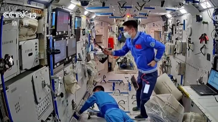 Space_Safety_and_Science__Shenzhou_18_Crew_Conducts_Fire_Alarm_Test___Blood_Sampling
