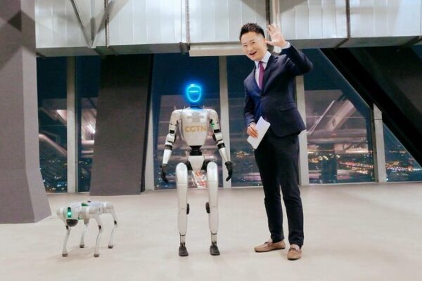 China’s Humanoid Robot & Robo-Dog Take Over Media Studio in Futuristic Tech Showcase 🤖 China_s_Humanoid_Robot___Robo_Dog_Take_Over_Media_Studio_in_Futuristic_Tech_Showcase__ video poster