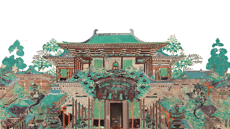 Time Travel Through Art: Tang Dynasty Architecture Comes Alive in Dunhuang 🏛️🎨