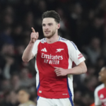 LFVDIANGN60GJZI7S1VM - 🌍NewspaperAmigo – Your Global News Buddy 🗞️ Declan Rice’s Free-Kick Magic Sparks Arsenal’s UCL Win Over Real Madrid 🌟⚽