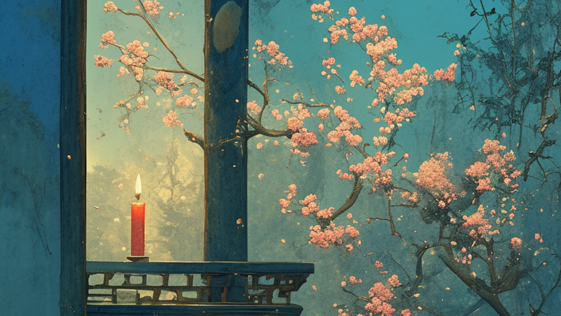 Moonlit Blossoms & Candlelight: Su Shi’s Ode to Fleeting Beauty 🌸🕯️