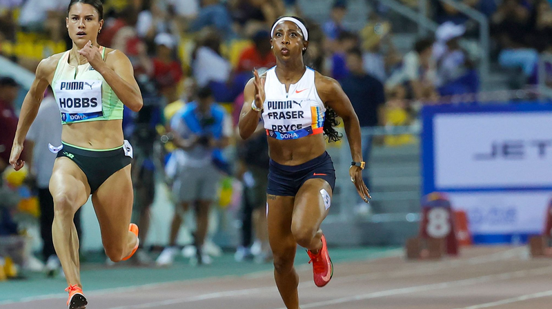 DSO3K9GTFT5R58C5Q05F - 🌍NewspaperAmigo – Your Global News Buddy 🗞️ 🇯🇲 Rising Star Tia Clayton Stuns Sprint Legend Fraser-Pryce in Doha Thriller!
