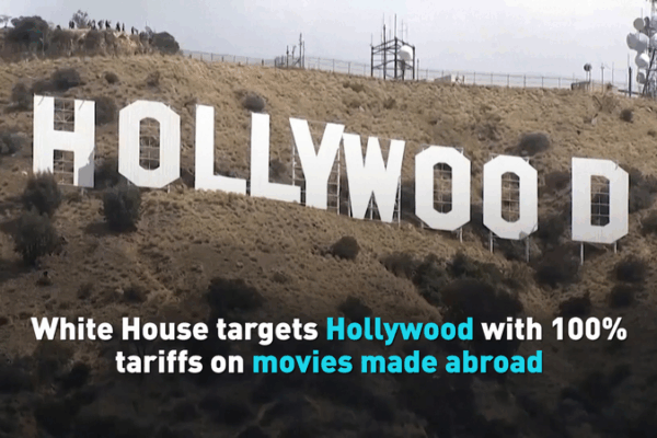 Trump Proposes 100% Tariff on Foreign Films, Hollywood Reacts 🎬🇺🇸 Trump Proposes 100% Tariff on Foreign Films, Hollywood Reacts 🎬🇺🇸 video poster
