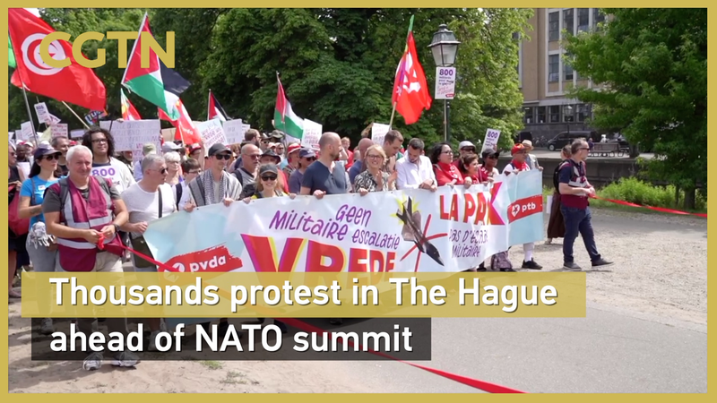Thousands Rally Against NATO in The Hague Ahead of Key Summit 🕊️✊ video poster