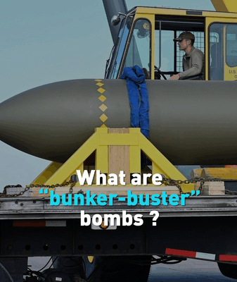 What Are โBunker-Busterโ Bombs? Israelโs High-Stakes Move Against Iran ๐๐ฃ What Are โBunker-Busterโ Bombs? Israelโs High-Stakes Move Against Iran ๐๐ฃ video poster