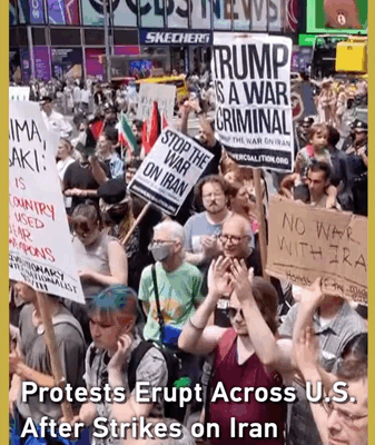 Anti-War Protests Erupt Across US After Strikes on Iran Nuclear Sites 🌍✌️ Anti-War Protests Erupt Across US After Strikes on Iran Nuclear Sites 🌍✌️ video poster