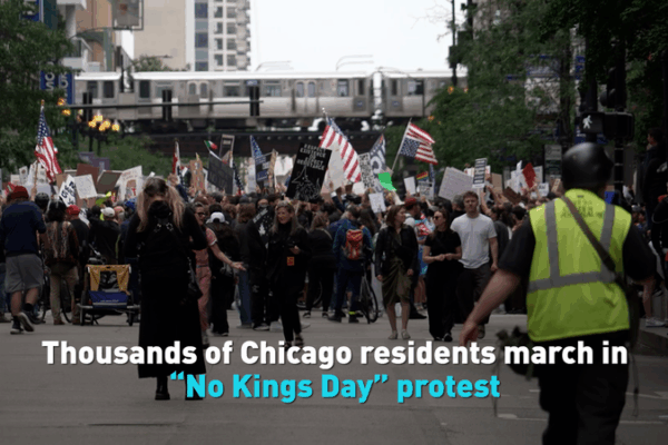 Chicago Streets Alive as Thousands Join ‘No Kings Day’ Protests 🗽✊ Chicago Streets Alive as Thousands Join 'No Kings Day' Protests 🗽✊ video poster