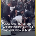 FW6CS0YE6IAA85IQ1ZRG - 🌍NewspaperAmigo – Your Global News Buddy 🗞️ NYC Anti-ICE Protest Ends in 86 Arrests as Tensions Flare 🚨✊ video poster