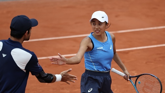 O63S0XIMGT80RHS2NWGS - 🌍NewspaperAmigo – Your Global News Buddy 🗞️ Zhang Shuai Smashes into French Open Mixed Doubles Quarterfinals 🎾🇨🇳