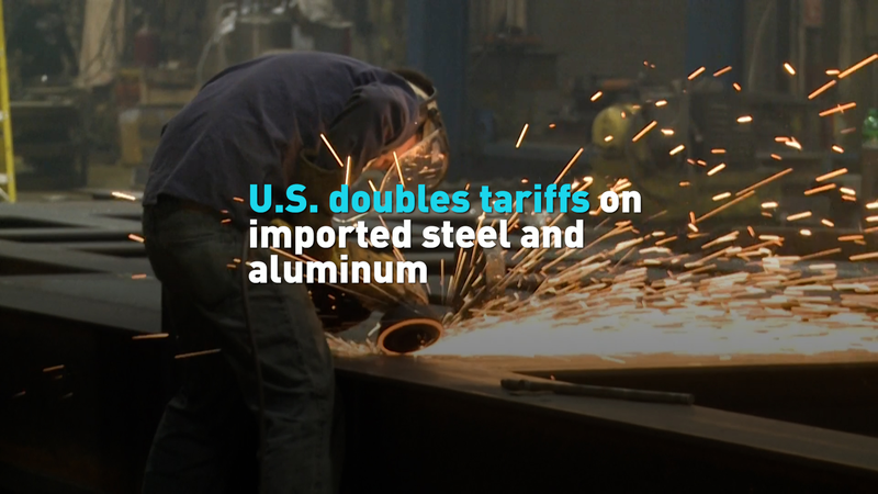 QLN7OKKVY9QZSZ303N9J - 🌍NewspaperAmigo – Your Global News Buddy 🗞️ U.S. Doubles Steel Tariffs: Trade War Escalates 🔥🌍 video poster