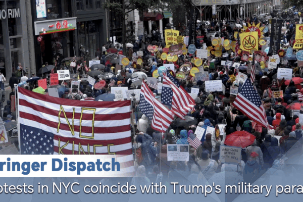 NYC Protests Clash with Trump’s Military Parade on His 79th Birthday 🎉✊ NYC Protests Clash with Trump’s Military Parade on His 79th Birthday 🎉✊ video poster