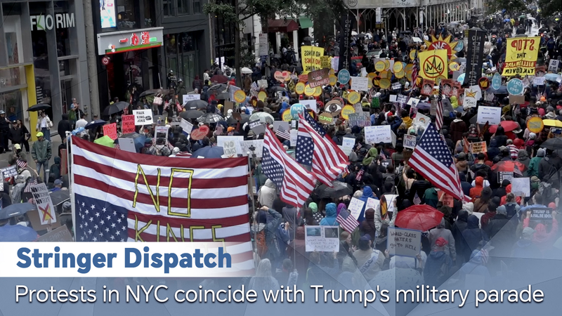 NYC Protests Clash with Trump’s Military Parade on His 79th Birthday 🎉✊ video poster