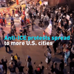 VC1ELVYU4CTTJWIU7HCL - 🌍NewspaperAmigo – Your Global News Buddy 🗞️ Anti-ICE Protests Sweep U.S. Cities as Youth Demand Change 🌟✊ video poster