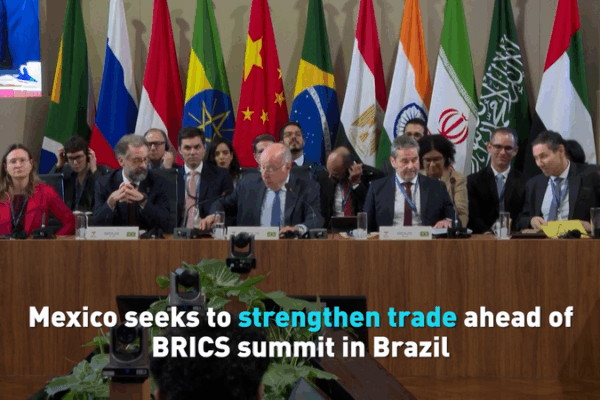 Mexico Eyes Trade Boost at BRICS Summit in Brazil 🌐🤝 Mexico Eyes Trade Boost at BRICS Summit in Brazil 🌐🤝 video poster