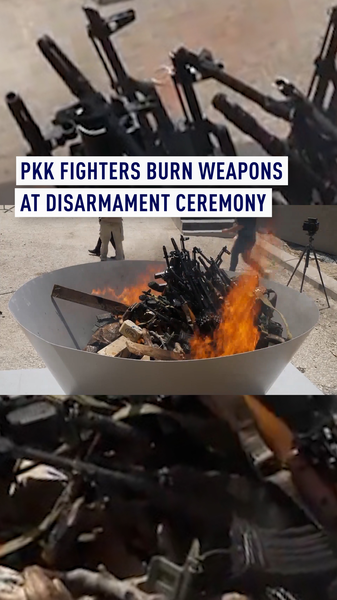 Kurdish PKK Burns Weapons in Historic Peace Move with Turkiye 🌍✌️ video poster