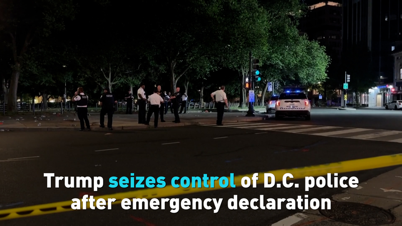 9SN3E2580QS9E3L8YXAF - 🌍NewspaperAmigo – Your Global News Buddy 🗞️ Trump Takes Charge of D.C. Police in Emergency Move 🚨👮♂️ video poster