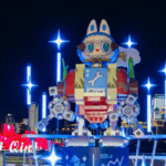 Cyberpunk Labubu Sculpture Lights Up Chongqing 🚀🤖