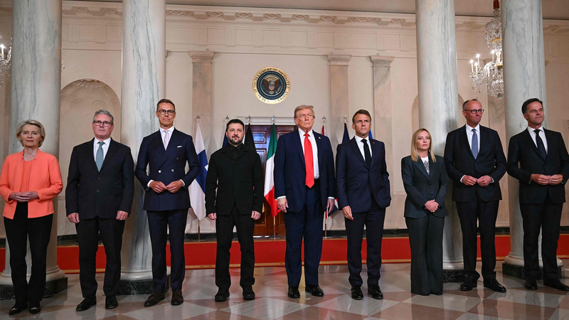 F7INZGHPS0ZALJ6KSM0E - 🌍NewspaperAmigo – Your Global News Buddy 🗞️ Trump, Zelenskyy & EU Leaders Tackle Ukraine Security at White House Summit 🕊️💼