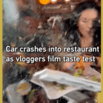 🚨 Vloggers’ Food Review Turns Chaotic as Car Crashes Into Texas Restaurant 🍔🚗 video poster