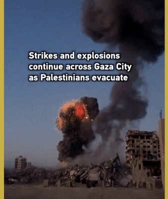Gaza City Under Fire as Civilians Flee Ahead of Ground Offensive 🚨 Gaza City Under Fire as Civilians Flee Ahead of Ground Offensive 🚨 video poster