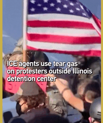 ICE Clashes with Protesters in Illinois: Tear Gas Deployed 🚨 ICE Clashes with Protesters in Illinois: Tear Gas Deployed 🚨 video poster
