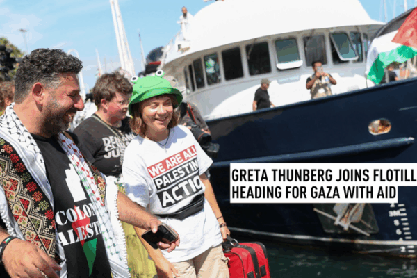 Greta Thunberg Joins Historic Gaza Flotilla to Challenge Blockade 🌍✊ Greta Thunberg Joins Historic Gaza Flotilla to Challenge Blockade 🌍✊ video poster