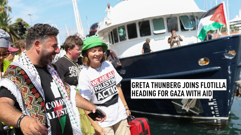 93P63RDH2KITGZ99T86D - 🌍NewspaperAmigo – Your Global News Buddy 🗞️ Greta Thunberg Joins Historic Gaza Flotilla to Challenge Blockade 🌍✊ video poster