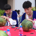 Watermelon Lanterns Light Up Pinghu's Night Sky 🍉✨