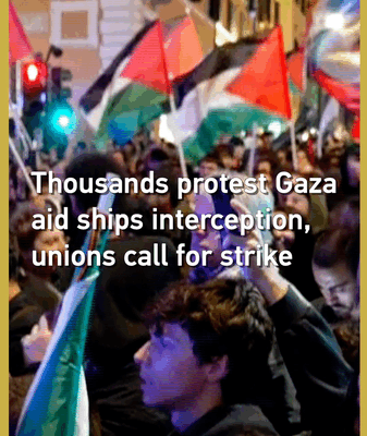 Rome Erupts in Protest Over Gaza Aid Ship Interception 🚢✊ Rome Erupts in Protest Over Gaza Aid Ship Interception 🚢✊ video poster