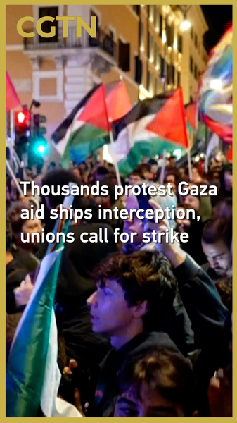 Rome Erupts in Protest Over Gaza Aid Ship Interception 🚢✊ video poster