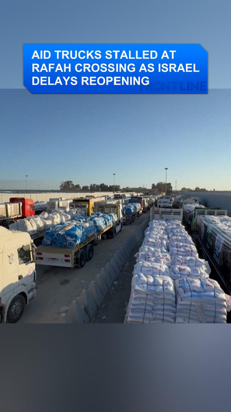 3EWB382412KMSA7YMAN1 - 🌍NewspaperAmigo – Your Global News Buddy 🗞️ 🚛 Aid Trucks Stalled at Rafah Crossing as Israel Delays Reopening video poster