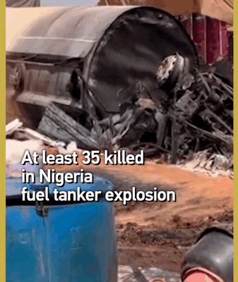Fuel Tanker Explosion in Nigeria Claims 35 Lives ๐จ Fuel Tanker Explosion in Nigeria Claims 35 Lives ๐จ video poster