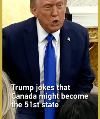 Trump Jokes About Canada as 51st State in Light-Hearted Meeting 🌟🇺🇸🇨🇦 Trump Jokes About Canada as 51st State in Light-Hearted Meeting 🌟🇺🇸🇨🇦 video poster