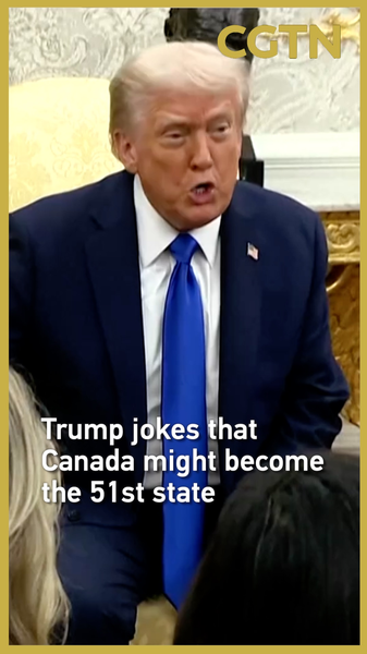 CXYEQYF28Z67EI33IQM4 - 🌍NewspaperAmigo – Your Global News Buddy 🗞️ Trump Jokes About Canada as 51st State in Light-Hearted Meeting 🌟🇺🇸🇨🇦 video poster