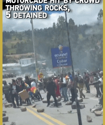 Ecuador President’s Motorcade Attacked Amid Subsidy Protests 🚨 Ecuador President’s Motorcade Attacked Amid Subsidy Protests 🚨 video poster