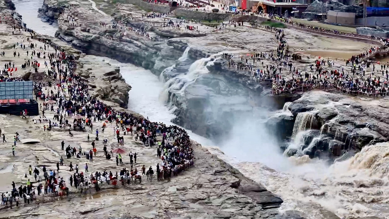 Hukou Waterfall Roars with Holiday Energy ππ Hukou Waterfall Roars with Holiday Energy ππ video poster