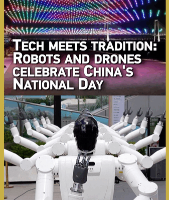 Robots & Drones Light Up Chinaβs National Day Celebrations π€π Robots & Drones Light Up Chinaβs National Day Celebrations π€π video poster