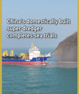China’s Mega Dredger ‘Tongjun’ Sets Sail After Successful Sea Trials 🌊🚢 video poster
