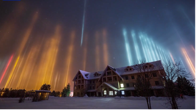 LSDNTUVRO3IB00PYS209 - 🌍NewspaperAmigo – Your Global News Buddy 🗞️ Rare Light Pillars Illuminate China’s Arctic Village 🌌
