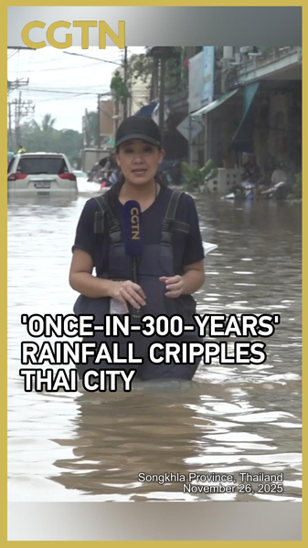 🌧️ 'Once-in-300-Years' Rain Paralyzes Southern Thailand; 33 Dead video poster