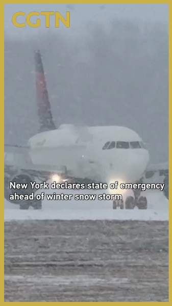 NYC Winter Storm Chaos: Flights Grounded, Emergencies Declared ❄️✈️ video poster