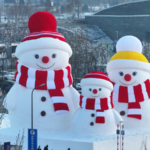 Giant Snowman Family Lights Up Harbin’s Winter Wonderland ❄️👨👩👧👦