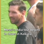 Messi's Kolkata Visit Sparks Chaos as Fans Riot Over Shortened Appearance 🌟⚽ video poster