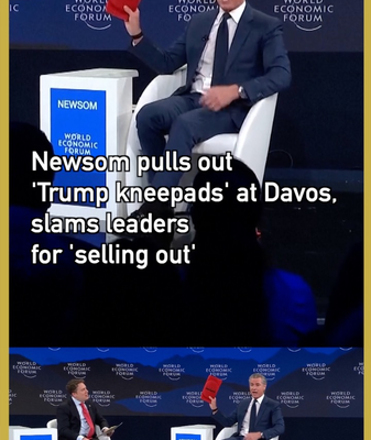 🔥 Newsom Slams Global Leaders at Davos 2026: 'Time to Ditch the Trump Kneepads!' 🚫 video poster