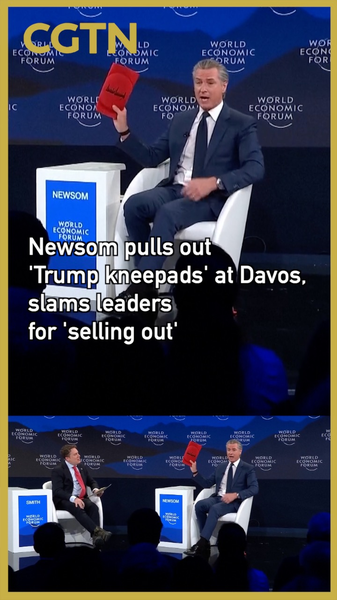 🔥 Newsom Slams Global Leaders at Davos 2026: 'Time to Ditch the Trump Kneepads!' 🚫 video poster